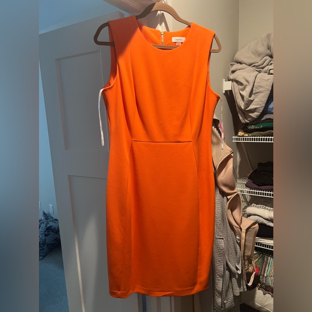 Calvin Klein orange dress size 12